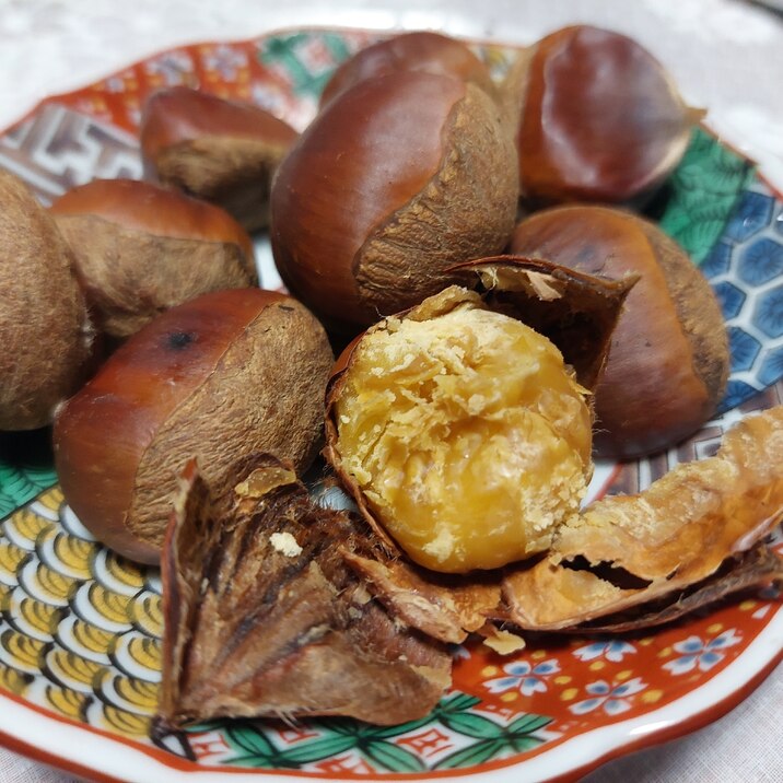 炊飯器で蒸し栗&焼き栗